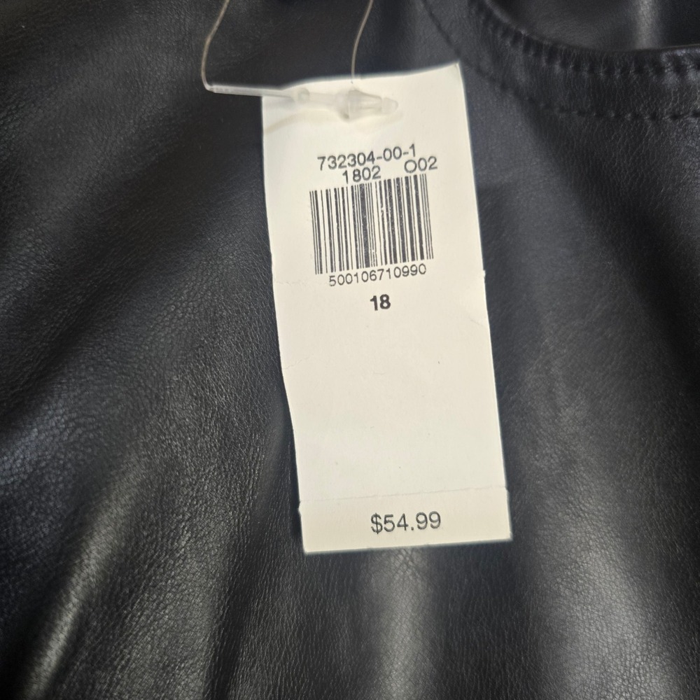 Old Navy High-Rise Boot-Cut Faux Leather Pants Women 18 Black 732304-00-1 Vegan - Picture 4 of 8